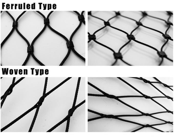Knotted Type SS316 With Black Oxide Finished Wire Rope Mesh Fencing 1
